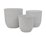 bulk 6 Sandstone Look Thick Plastic Planter Medium Size 30x29cm