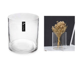 bulk 6 Glass Cylinder Decorative Vase 25cm