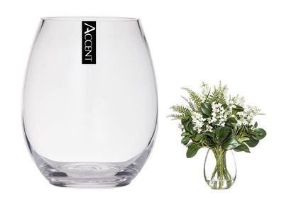bulk 4 Glass Barrel Vase Flower 26cm