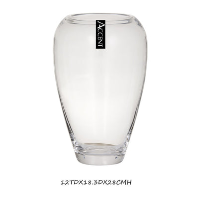 bulk 4 Roselle Glass Vase 28cm