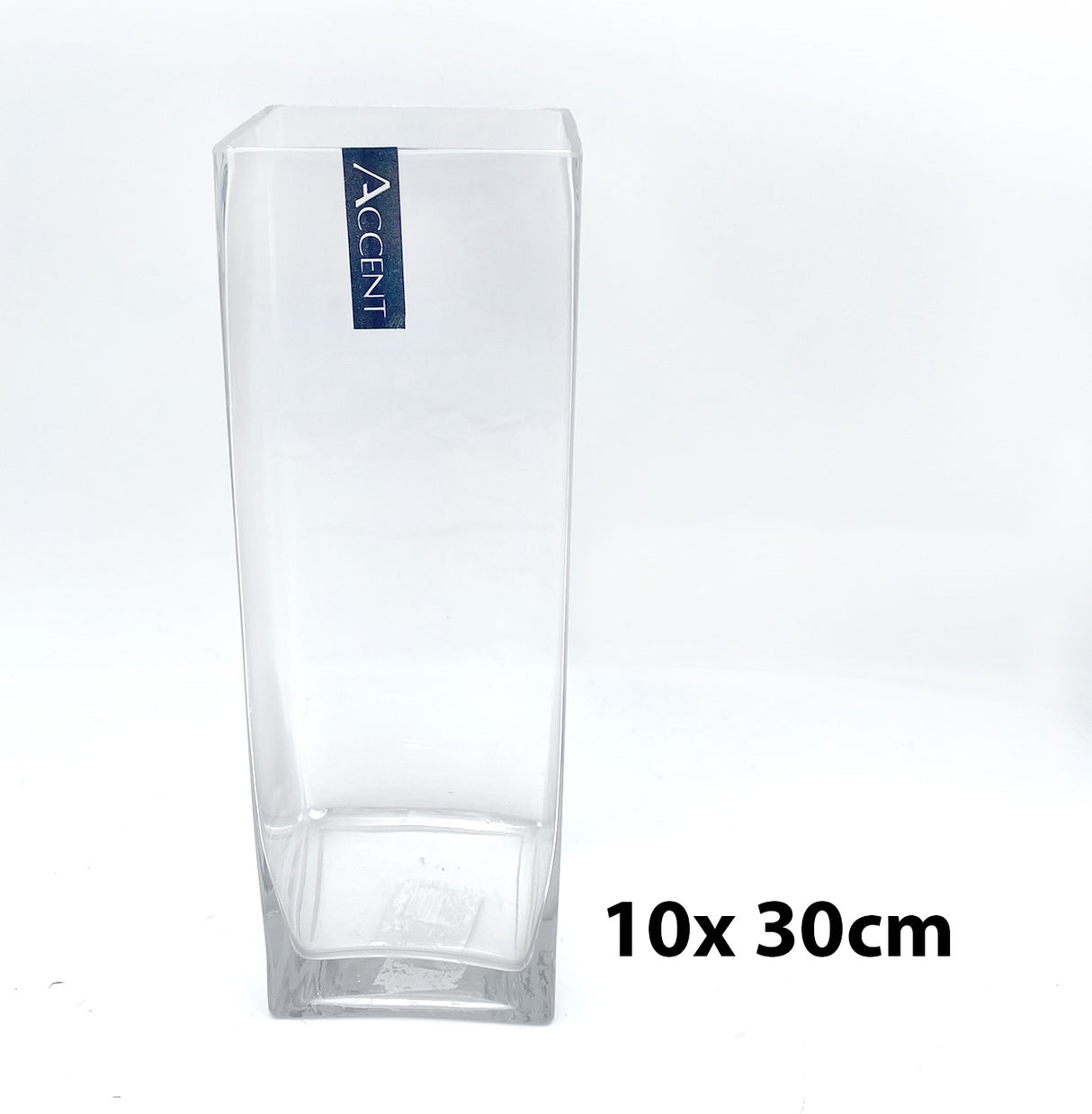 bulk 12 Glass Square Vase 30cm