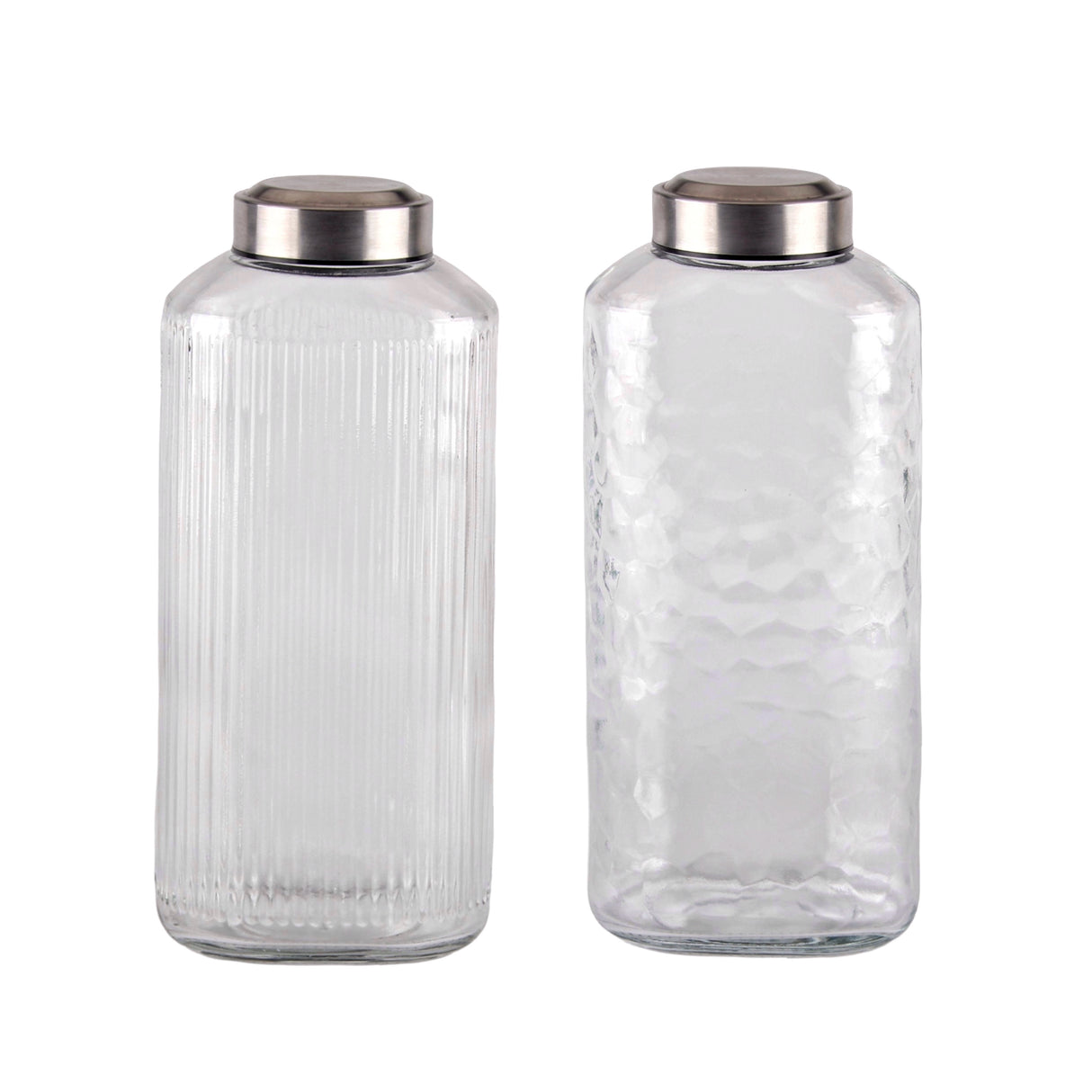 bulk 6 Glass Bottle w Metal Screw Lid 1.8Lt Assort 11x30cm