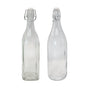 bulk 12 Clear Glass Bottle w Clip Lid 1Lt 2 Asst 32cm