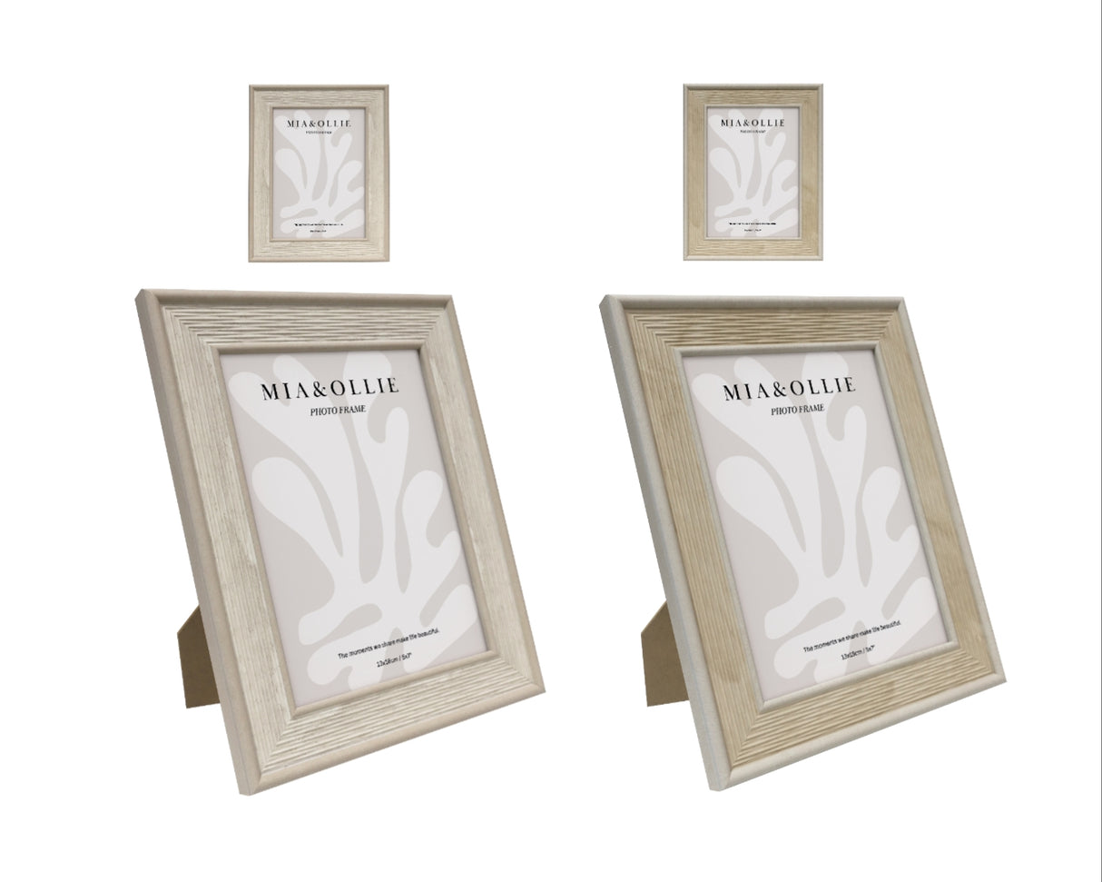 Set 2 Photo Frame Lisa '5x7in" Assort 18cm