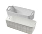 bulk 24 Rect Storage Basket w Handle Assort 26cm
