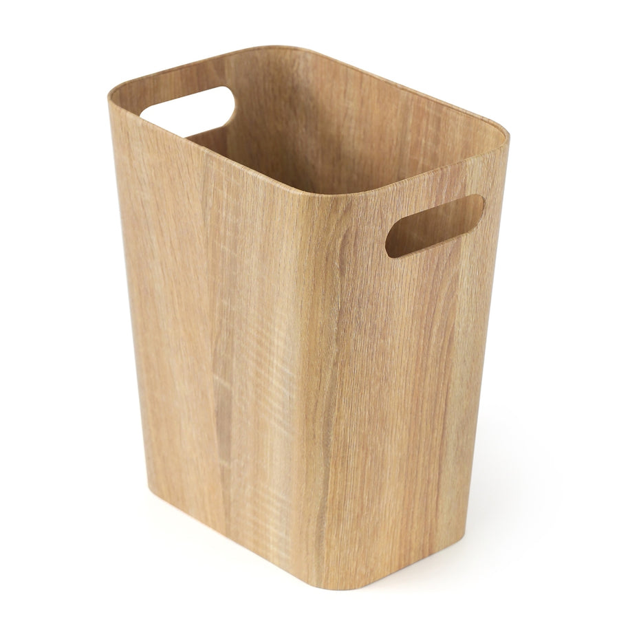 bulk 6 Woodgrain Look Narrow Storage Bin 30cm