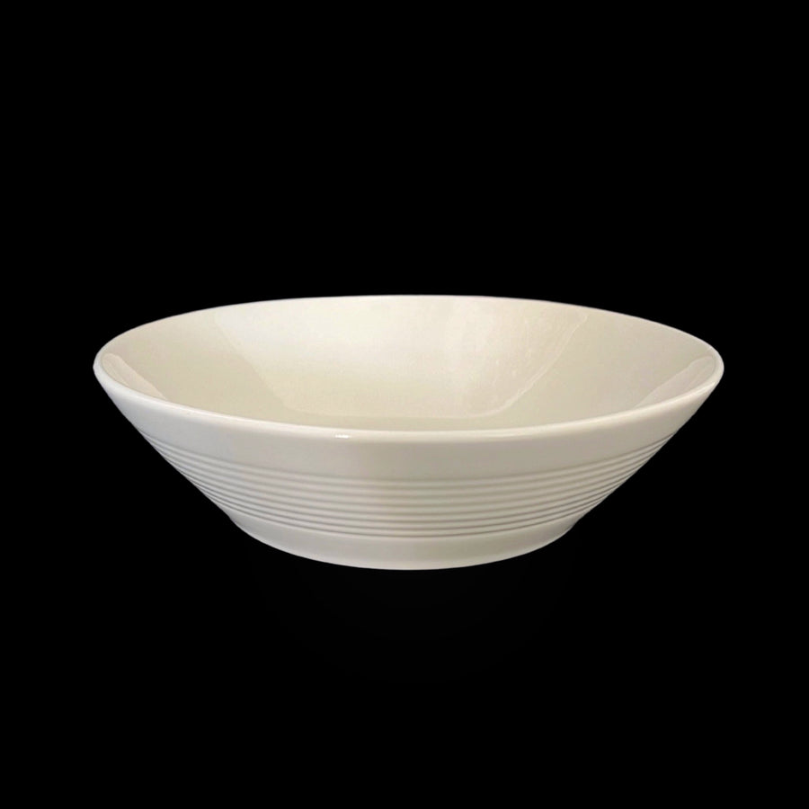bulk 18 White Fine Bone China Embossed Bowl 19x5cm