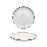 bulk 24 Sorrento Porcelain Side Plate w Black Rim 20cm