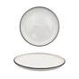 bulk 24 Sorrento Porcelain Dinner Plate w Black Rim 26cm