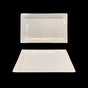 bulk 24 White New Bone China Rectangle Dinner Plate 25cm