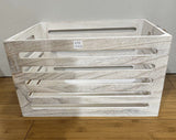 Wood Crates White Wash 40x22cm - Front View