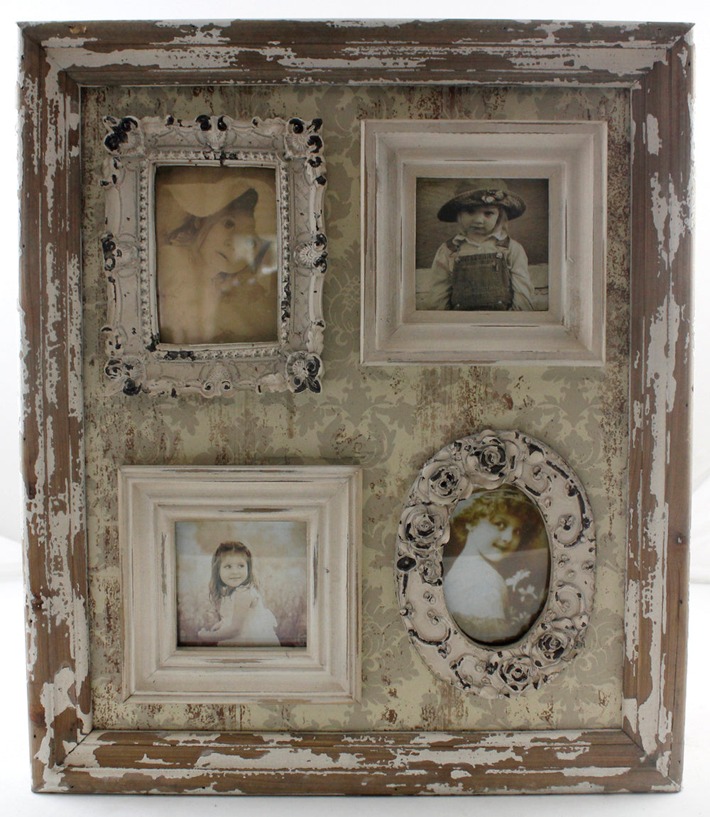 Rustic French 4 Collage Photo Frame 53cm