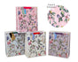 bulk 24 Large Jardin Floral Gift Bag Foiled 4 Assort 32cm