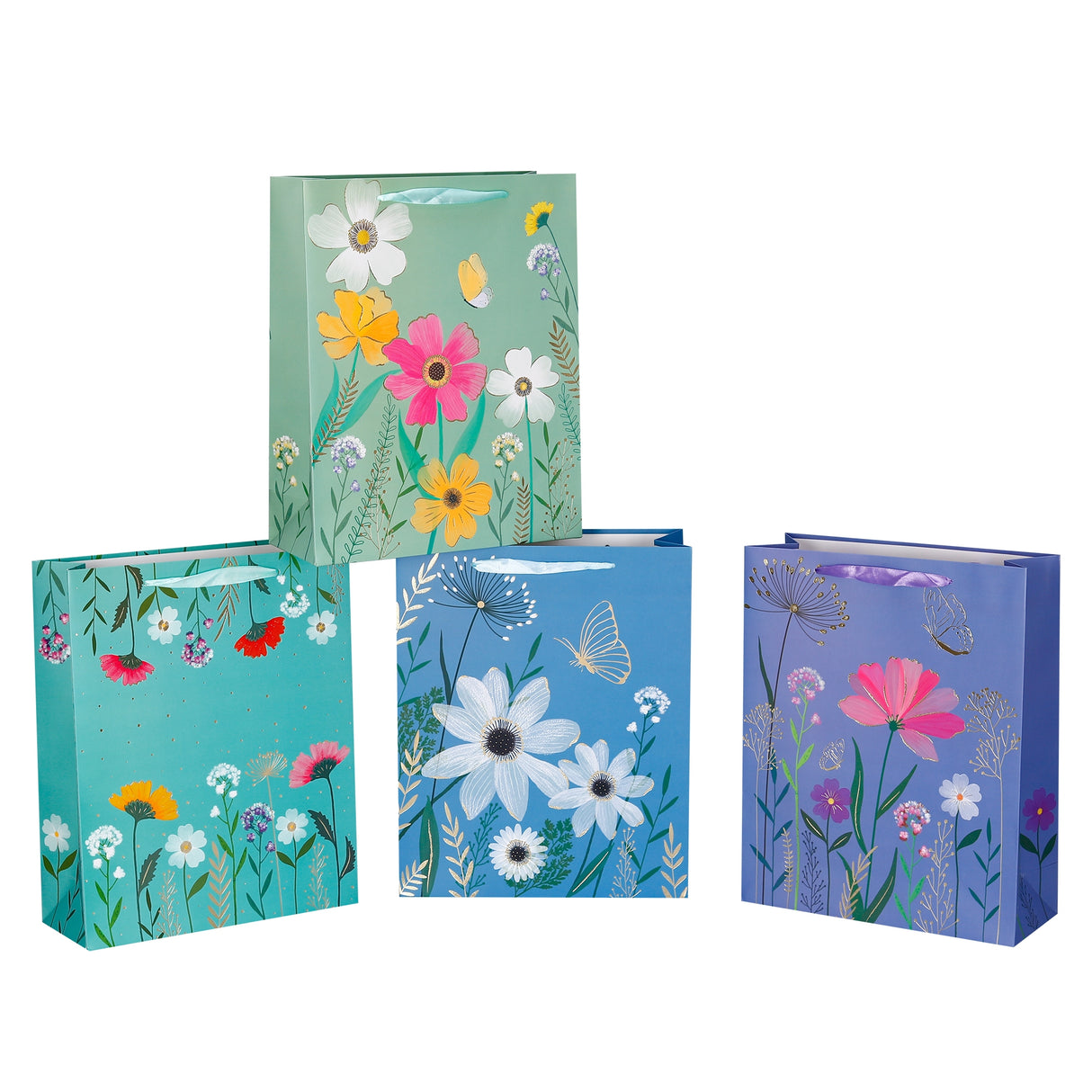 bulk 24 Large Blossom Meadow Gift Bag Assort 32cm