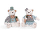 Bulk 6 Xmas Beary Blu Bear Sitting 21x16x24/31hcm 2 Asst