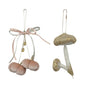 Bulk 18 Xmas Rosies Hanging Mushroom & Pumpkin 9x13cm/6x25cm 2 Asst