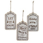 Bulk 9 Xmas Wooden Hanger 43x17.5cm
