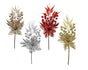 Bulk 48 Xmas Glitter Poinsettia Berry Pick 41cm 4 Asst