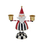 Bulk 6 Xmas Pierrot Santa Metal Candle Holder 17cm