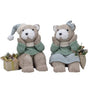 Bulk 2 Evergreen Woodland Xmas Sitting Bear 29x29x32cm 2 Asst
