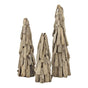 Bulk 6 Xmas Rustic Tree Deco Sml 15x40cmh