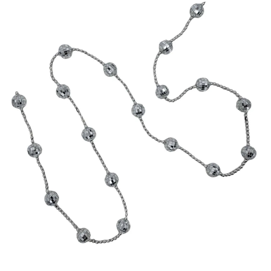 Bulk 12 Xmas Hanging Mirror Ball Garland 180cm