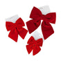 Bulk 24 Xmas Velvet Red Bow Sml 16cm