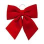 Bulk 12 Xmas Velvet Red Bow W Hanging Ring Lrg 34cm