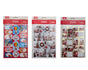 Bulk 36 Xmas Stickers Foiled pk32