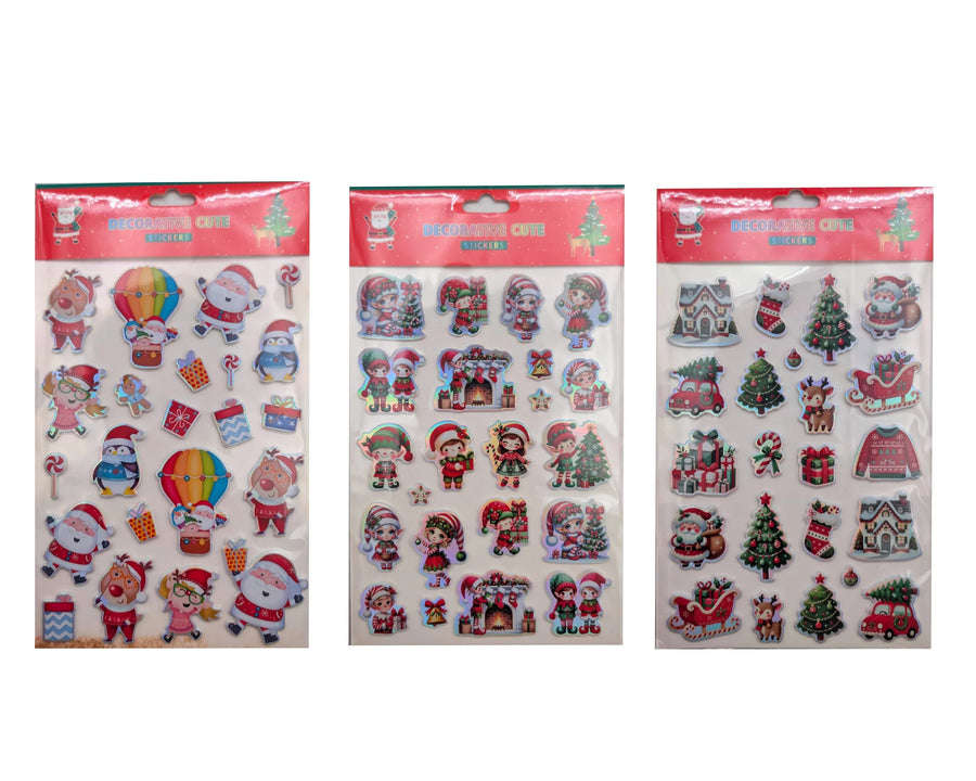 Bulk 36 Xmas Stickers 14.8x21cm