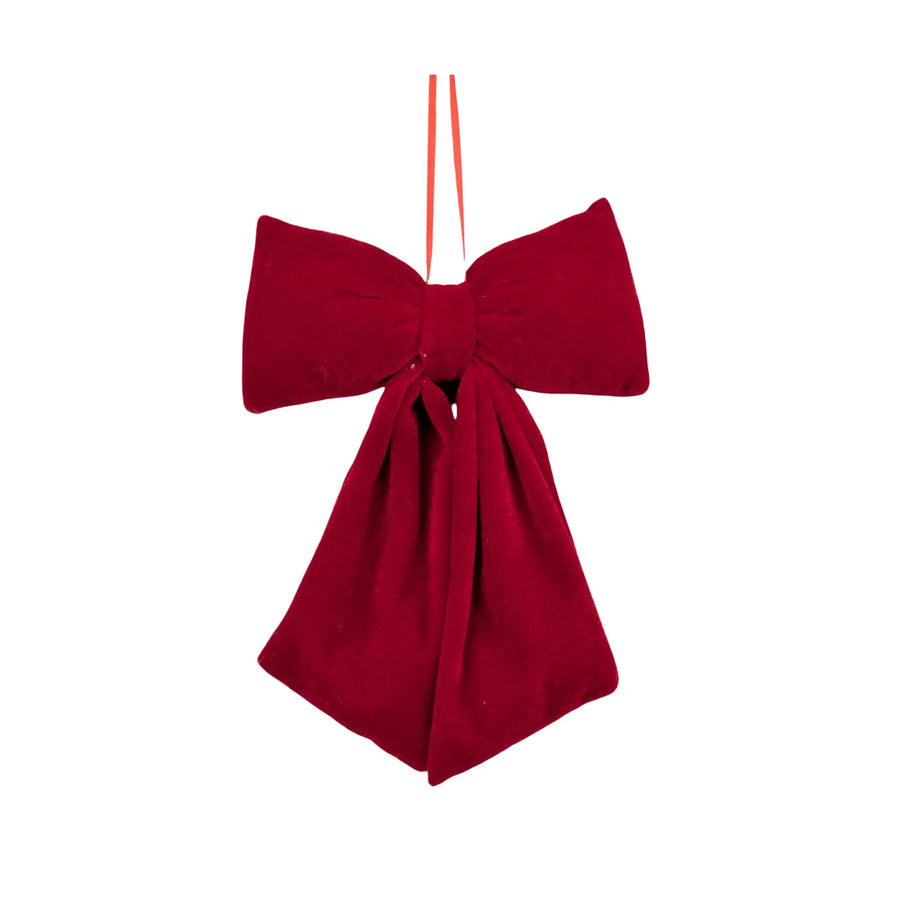 Plush Velvet Drape Bow Sml 15x22cm