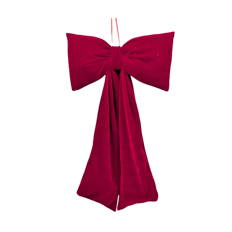 Plush Velvet Drape Bow Lrg 28x43cm