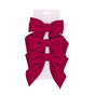 Xmas Burgundy Bow pk3 16x22cm