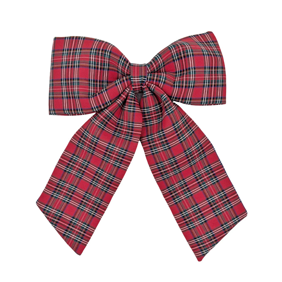 Bulk 12 Xmas Tartan Bow 50x60cm