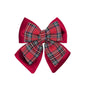 Bulk 24 Xmas Layered Velvet & Tartan Bow 20x22cm