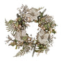 Bulk 3 Xmas Champagne Poinsettia Luxe Wreath 66x12cm