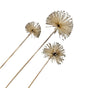 Bulk 36 Champagne Starburst Xmas Pick 8x40cm
