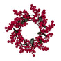 Bulk 8 Xmas Flocking Berry Wreath 58x25cm