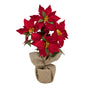 Xmas Poinsettia In Hessian Pot 48cm