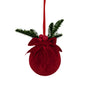 Bulk 24 Xmas Red Velvet Bauble W Ornament 15cm