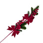 Bulk 24 Xmas Red Velvet Bauble Spray 65cm