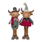 Bulk 6 Xmas Standing Highland Cow 20x15x70cm 2 Asst