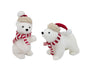Bulk 24 Xmas Stripe & Snow Baby Bear 10x9x20cm 16x9x16cm 2 Asst