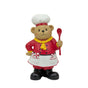 Bulk 6 Polyresin Xmas Bear Chef 17.5x12.5x30cm