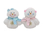 Bulk 16 Xmas Pastel Snowman 9x5x10cm 2 Asst