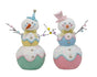 Bulk 4 Xmas Pastel Snowman 31x20x41cm 2 Asst