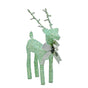 Bulk 4 Xmas Mint Iridescent Standing Reindeer 15x28x38cm