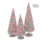 Bulk 4 Xmas Pink Iridescent Bauble Tree Med 17x50cm