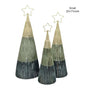 Bulk 6 Xmas Forest Green Paper Rope Tree Sml 20x71cm