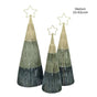 Bulk 4 Xmas Forest Green Paper Rope Tree Med 25x83cm